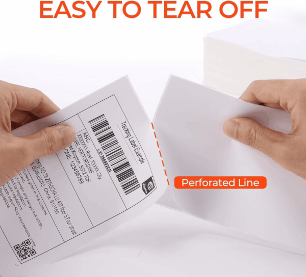 Thermal Direct Shipping Label (Pack of 500 4X6 per Fanfold Labels) - Commercial Grade - Image 3