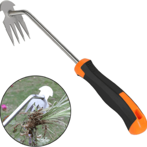 Weed Puller Tool,Portable Garden Weeder Tool,2024 New Manganese Steel Weeding Tools,For Hand Weeder Puller for Vegetable Gardening Backyard Farm Planting & Uprooting Weeding Tool (Rubber Handle)