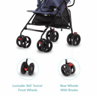 Vista Moonwalk Baby Stroller in Blue, Lightweight Infant Stroller with Compact Fold, Multi-Position Recline Umbrella Stroller with Canopy, Extra Large Storage and Cup Holder - Image 6