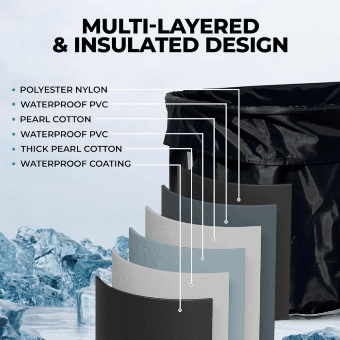 XL Ice Bath Tub for Athletes, 129 Gal Multi-Layered Cold Plunge Tub for Recovery – Portable Ice Bath for Home Gym, Indoor & Outdoor Use – Adult-Sized, Durable & Insulated Cold Therapy Tub - Image 4