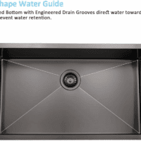 27 Inch Black Undermount Sink - 27X19 Undermount Kitchen Sink Deep Single Bowl Stainless Steel Black Kitchen Sink with Colander - Image 5