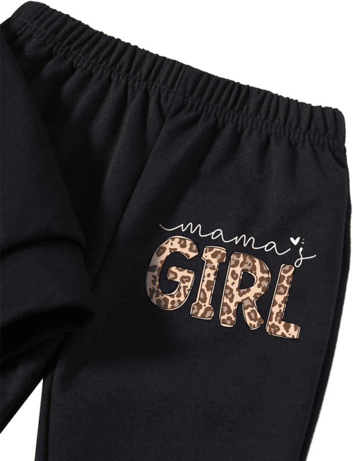 Toddler Girls Clothes Set - Cartoon Graphic Print Sweatshirt & Flare Leg Pants - Cute Girl 2 Piece Outfits - Image 4
