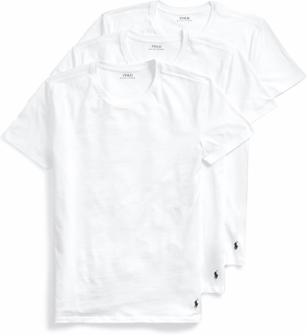 Men'S Classic Fit Cotton Crew Undershirts, 3 Pack