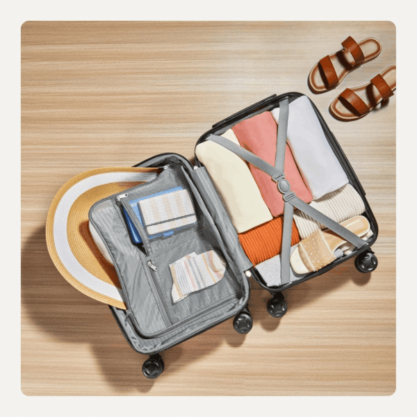 21" Hardside Carry-On Luggage, Hardshell Suitcase with Wheels, Expandable for up to 25% More Space, with Scratch-Resistant Surface, Four Multi-Directional Wheels, Rose Gold - Image 4