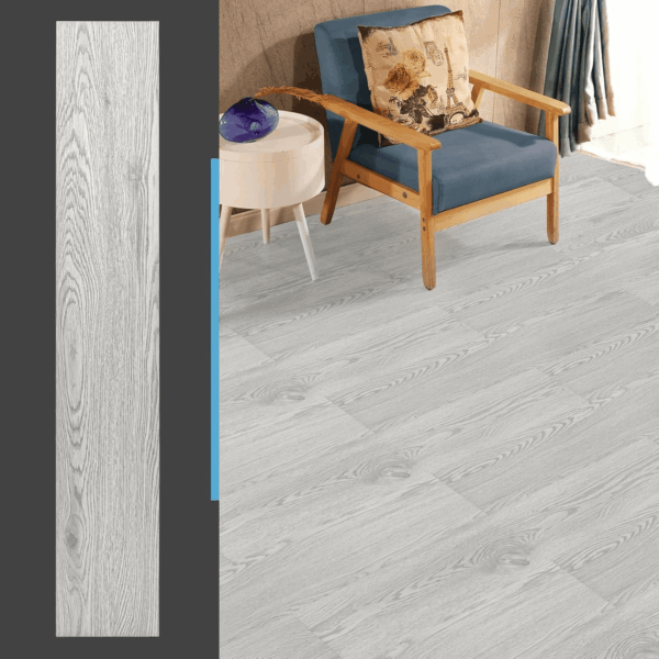 36-Pack Peel and Stick Luxury Vinyl Flooring Tiles, 54 Sq. Ft Self Adhesive Wood Plank for Kitchen, Bedroom, Bathroom, Grey Ash - Image 3