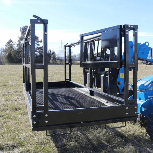 4' X 9' 8" Mesh Telehandler Work Platform, Safety Man Basket, Forklift Attachment for Forklift and Telehandler, 1,700 Lb. Weight Capacity, Safety Cage Man Lift - Image 4