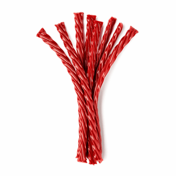 Twists Strawberry Flavored Licorice Style, Low Fat Candy Tub, 5 Lb - Image 4