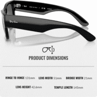 RB0840S MEGA WAYFARER Square Shape Sunglasses with Eyewear Kit Bundle - High Bridge Fit - Square Sunglasses - Image 5