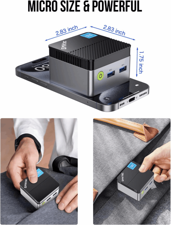 Mini PC N97 Preinstalled Windows 11 Pro, G5 Micro Desktop Computer, 12Th Gen Intel Alder Lake N97 (Up to 3.60Ghz) 12GB DDR5 256GB Hard Drive for Business, School, Office - Image 7