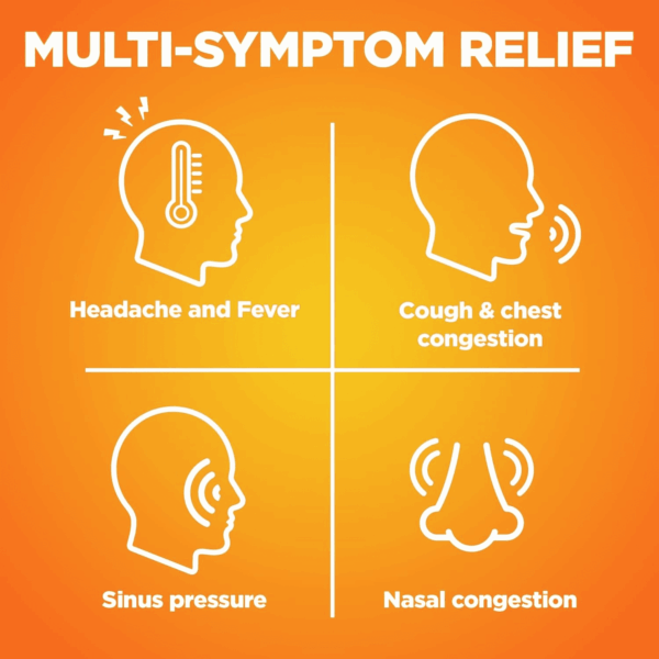 Daytime Severe Cold & Flu Relief Caplets, Medication for Severe Cold and Flu Symptoms like Headache, Fever, Coughing, Chest & Nasal Congestion, Vapor Ice, 24 Count - Image 4