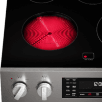 Front Control Electric Range Oven with 5 Cooktop Elements with 7 Cooking Power Options, True Convection, Steam and Self Clean, Freestanding Oven, 4.8 Cu. Ft. Capacity Stainless Steel - Image 8
