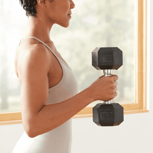 Rubber Hex Dumbbell Hand Weight - Image 7