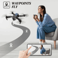 Drone with 1080P Camera for Kids, Foldable Mini Drone for Kids Boys Beginners, 2 Batteries, Toys Drone, Gestures Selfie, One Key Start, 360° Flips, Toy Gifts for Boys Black E88 - Image 3
