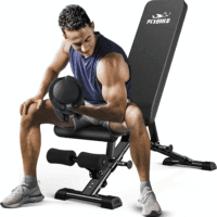 Weight Bench, Adjustable Strength Training Bench for Full Body Workout with Fast Folding-New Version