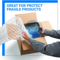 Bubble Cushioning Wrap Rolls, 3/16" X 12" X 15' Ft Total, Perforated Every 12" for Packaging, Shipping, Mailing - Image 4