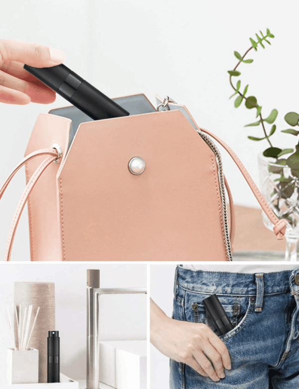 8ML Atomizer Perfume Spray Bottle for Travel, Empty Refillable Cologne Dispenser, Portable Sprayer (Matte Black) - Image 5