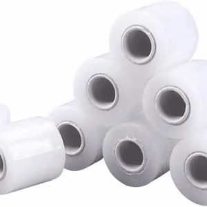 4 Pack Industrial Clear Stretch Wrap Film, 80 Gauge Thick, 3" X 1000Ft Plastic Pallet Film, Industrial Strength Stretch up to 500% for Moving, Furniture, Wrapping, Shipping, Packing Materials