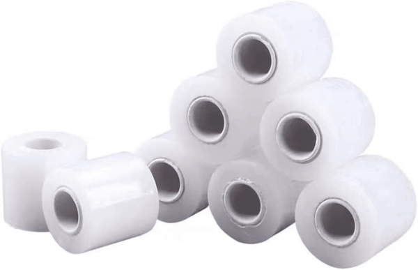 4 Pack Industrial Clear Stretch Wrap Film, 80 Gauge Thick, 3" X 1000Ft Plastic Pallet Film, Industrial Strength Stretch up to 500% for Moving, Furniture, Wrapping, Shipping, Packing Materials