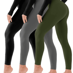 3 Pack Leggings for Women-No See-Through High Waisted Tummy Control Yoga Pants Workout Running Legging