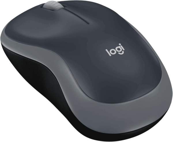 M185 Wireless Mouse, 2.4Ghz with USB Mini Receiver, 12-Month Battery Life, 1000 DPI Optical Tracking, Ambidextrous Pc/Mac/Laptop - Swift Grey