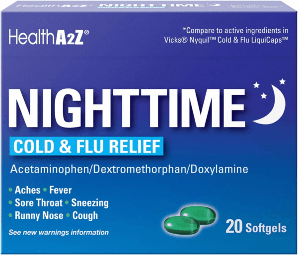 ® Nighttime | Cold & Flu Medicine | Powerful Multi-Symptom Daytime and Nighttime Relief (20 Softgels) (20 Softgels)