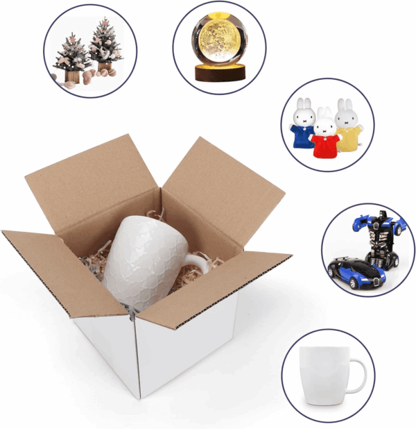 6X6X6 Shipping Boxes for Small Business,40 Pack White Corrugated Cardboard Box for Packaging, Mailing, Storage - Image 5