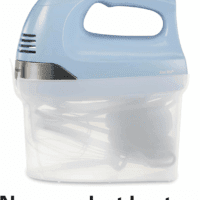 6-Speed Electric Hand Mixer with Whisk, Dough Hooks and Easy Clean Beaters, Powerful 275 Watt Motor, Snap-On Storage Case, Blue - Image 3
