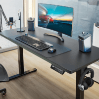 Height Adjustable Electric Standing Desk, 48 X 24 Inches Sit Stand up Desk, Memory Computer Home Office Desk (Black) - Image 2