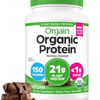 Organic Vegan Protein Powder, Creamy Chocolate Fudge - 21G Plant Protein, 6G Prebiotic Fiber, Low Net Carb, No Lactose Ingredients, No Added Sugar, Non-Gmo, for Shakes & Smoothies, 2.03 Lb