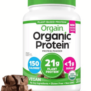 Organic Vegan Protein Powder, Creamy Chocolate Fudge - 21G Plant Protein, 6G Prebiotic Fiber, Low Net Carb, No Lactose Ingredients, No Added Sugar, Non-Gmo, for Shakes & Smoothies, 2.03 Lb