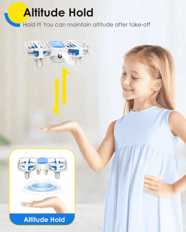 Drone for Kids, Drone with Altitude-Hold, 3D Flip, Circle Fly, Self-Rotation, Headless Mode, 3 Speed Modes, Palm Take-Off, One-Click Landing, Drone for Kids 14+, Beginners, Indoor - Image 3