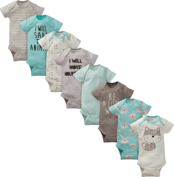 Baby 8-Pack Short Sleeve Onesie Bodysuits