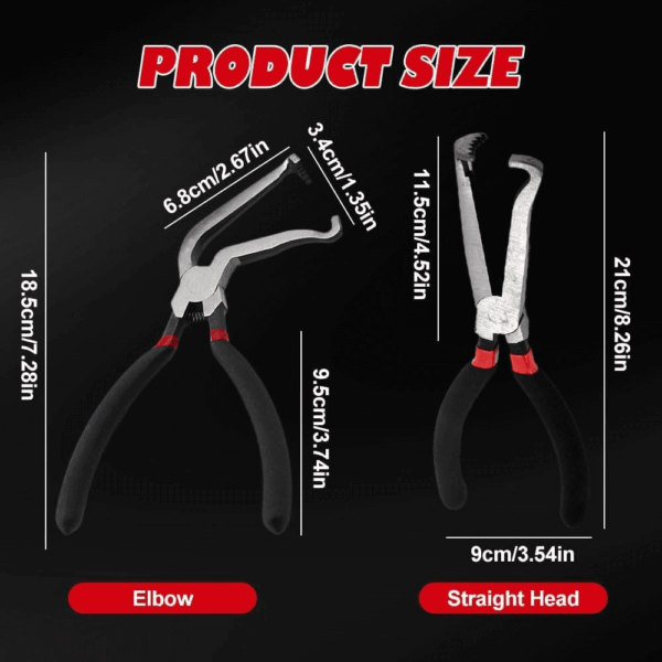 Electrical Disconnect Pliers, Electrical Connector Plier for Cars, Fuel Line Pliers Disconnect Repair Tools, Automotive Hose Disconnect Tools for Push Tab Style Plugs - Image 2