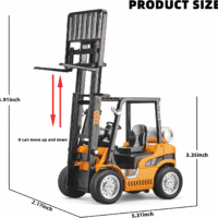 Forklift Toys for Kids Construction Truck Forklift,Metal Diecast Forklift Toy,Pull Back Fork Lift Toy with Lights and Sounds,Toy Forklift with Liftable Design,Forklift for Kids Age 3 and Up - Image 2