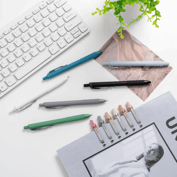 Ballpoint Pens Black Ink Ball Point Pen with Super Soft Grip Medium Point 1.0Mm Office Pens (Silver 12-Count) - Image 5