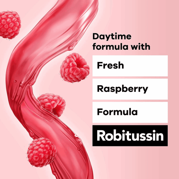 Adult Maximum Strength Cough + Chest Congestion DM Max (4 Fl. Oz. Bottle), Cough Suppressant & Expectorant, Raspberry Flavor - Image 5