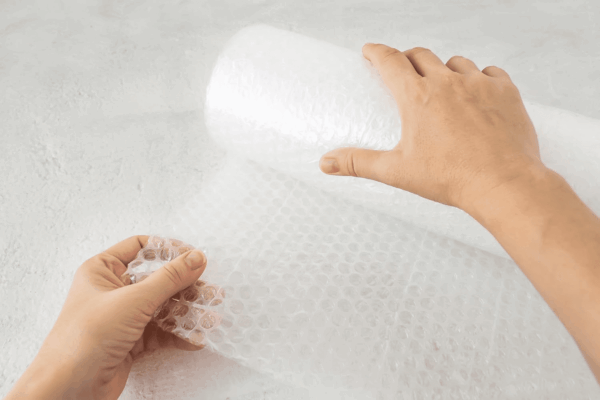 [72 Total Feet] Perforated Bubble Wrap Roll [2 Pack - 12Inch X 36Ft Rolls] Cushioning Packing Wrap for Moving Shipping Packaging with 10 Fragile Stickers, Clear - Image 4