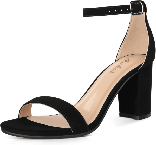 Heels for Women Open Toe Ankle Strap Chunky Heel Sandals 2.75 Inch