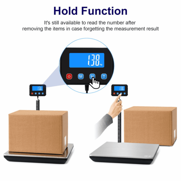 Digital Shipping Postal Scale 0.5 Oz High Accuracy！440Lb Commercial Weight Scale for Package, Small Business, Mail, Warehouse, Home, Battery & Charging Cable Included - Image 4