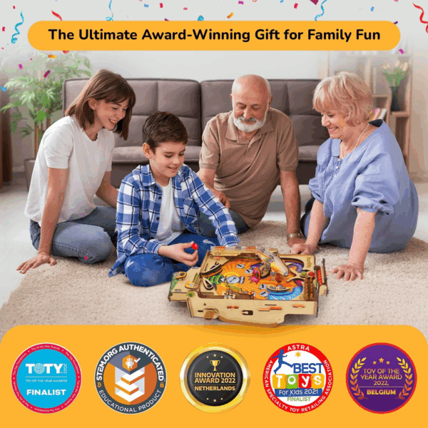 DIY Pinball Machine Toy for Ages 8-99 Year Old | Award Winning Arcade Game | Birthday Gift Ideas for Kids & Adults | STEM Toy for Boys & Girls I Fun Family & Party Game - Image 6