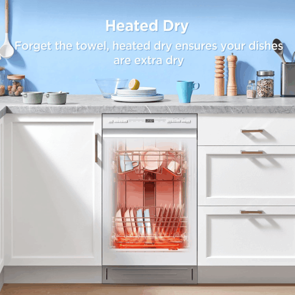 MDF18A1AWW Built-In Dishwasher with 8 Place Settings, 6 Washing Programs, Stainless Steel Tub, Heated Dry, Energy Star, White - Image 7