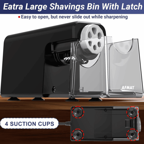 Electric Pencil Sharpener Heavy Duty, 6 Holes, Auto Stop  Pencil Sharpeners for School, Classroom Electric Sharpener for 6-11Mm Pencils, 7000 Sharpening Times, Do Not Eat up Colored Pencils - Image 6
