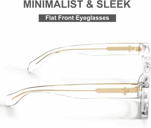 2 Pack Blue Light Blocking Glasses Rectangle Frame and Chic Preppy Look for Women Men RIVER - Image 3