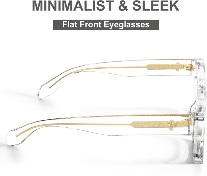 2 Pack Blue Light Blocking Glasses Rectangle Frame and Chic Preppy Look for Women Men RIVER - Image 3