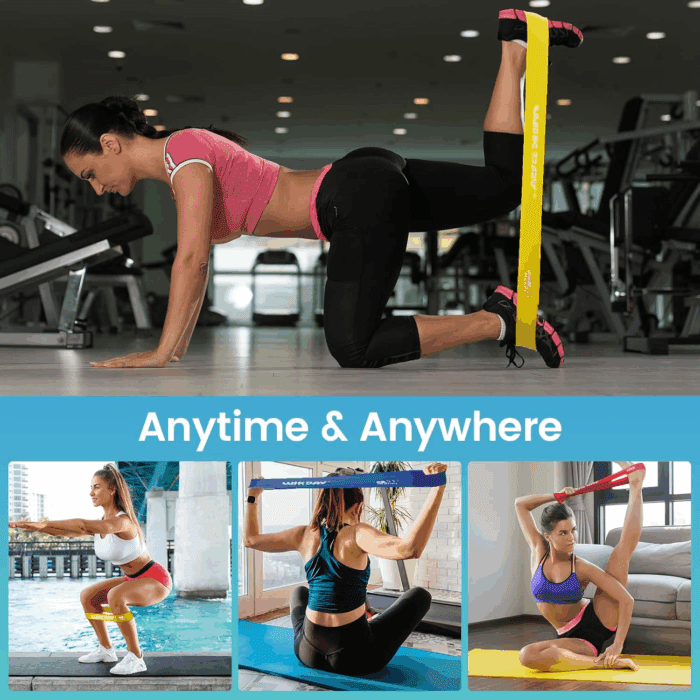 Resistance Bands for Working Out Exercise Loop Bands Workout Bands Set for Men Women Body Stretching, Crossfit Training, Home Workout, Physical Therapy, Booty Legs, Set of 5 - Image 7