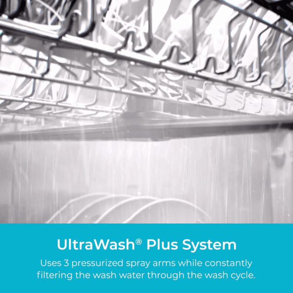 18" Built-In Stainless Steel Tub Dishwasher with Easyflex 3Rd Rack, Smartwash, Ultrawash Plus, Turbodry, Morespace Adjustable Rack, Energy Star Certified, Fingerprint Resistant Stainless Steel - Image 4