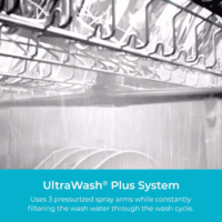 18" Built-In Stainless Steel Tub Dishwasher with Easyflex 3Rd Rack, Smartwash, Ultrawash Plus, Turbodry, Morespace Adjustable Rack, Energy Star Certified, White - Image 4
