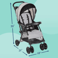 Cloud plus Lightweight Toddler Umbrella Baby Stroller with Large Storage Basket and Canopy, Reclining Seat, Child and Parent Trays, Compact Easy Fold for Summer Travel - Slate Gray - Image 2
