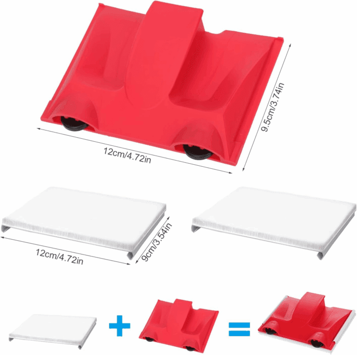 Paint Edger Trimmer with 2Pcs Replacement Pad Refills, Edge Painting Tool for Wall Paint Pad Applicator for Ceilings Corner Edges Painter Trim Painting Supplies - Image 2