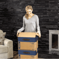 Small Prime Moving Box 10 Pack, Reinforced Handles, Tape-Free Assembly, Attached Lid, 16-In X 12-In X 12-In (0062716) - Image 5